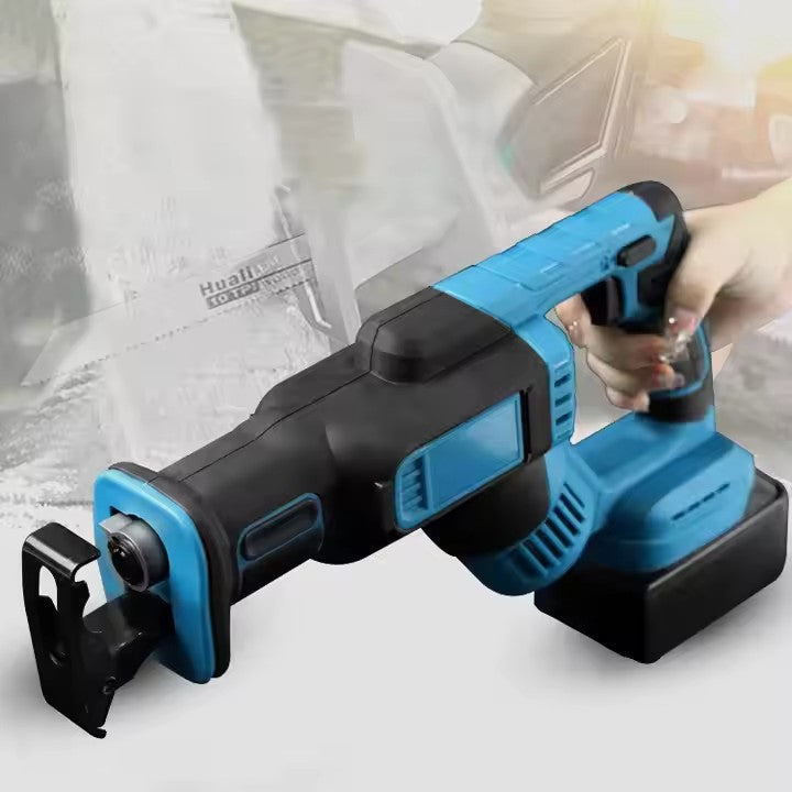 Fierăstrău Electric Alternativ AT PERFORMANCE® 3000RPM, 2 Acumulatori 36V, Tăiere Lemn și Metal, Cuplu Mare, Negru/Albastru